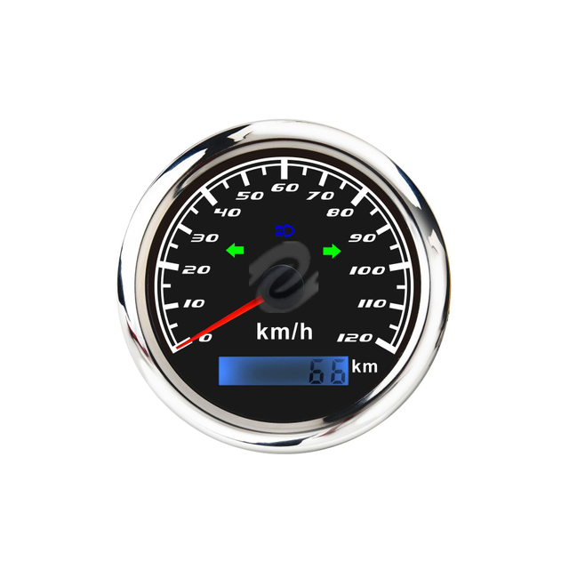 Black Band Turn Light Gensets Vehicles Stainless Speedometer 85mm