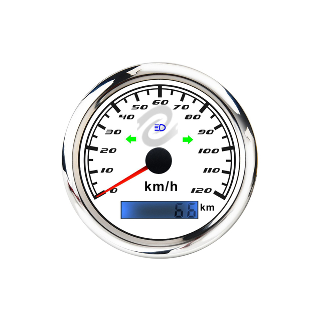 120KM/H Band Turn Light Gensets Vehicles Stainless Speedometer