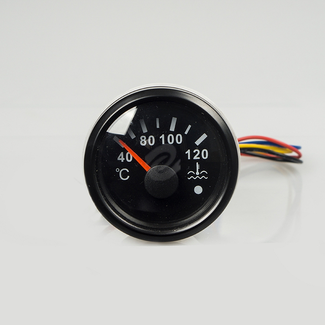 Water Temperature Gauge Black Panel 9-32V for Marine Genset Pointer
